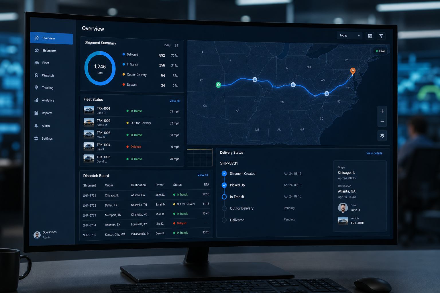 Logistics management software